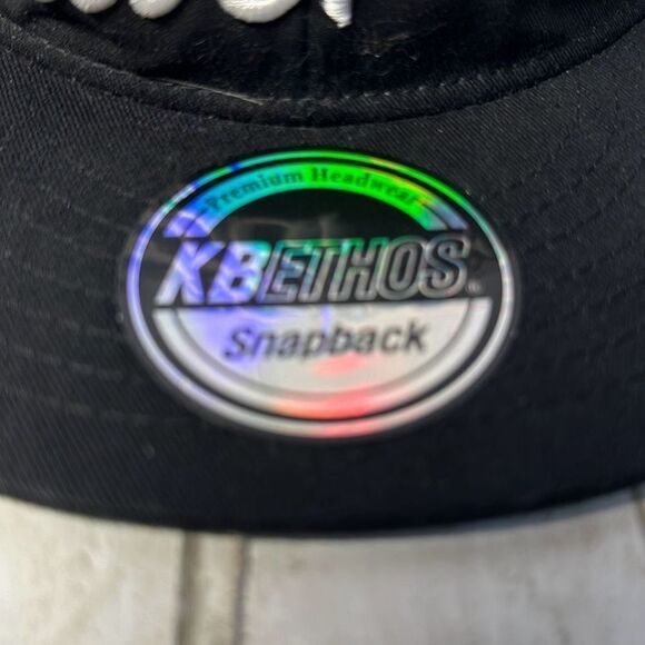 Outer Banks Black White Embroidered SnapBack Cap Hat KBethos Adjustable - Picture 2 of 7